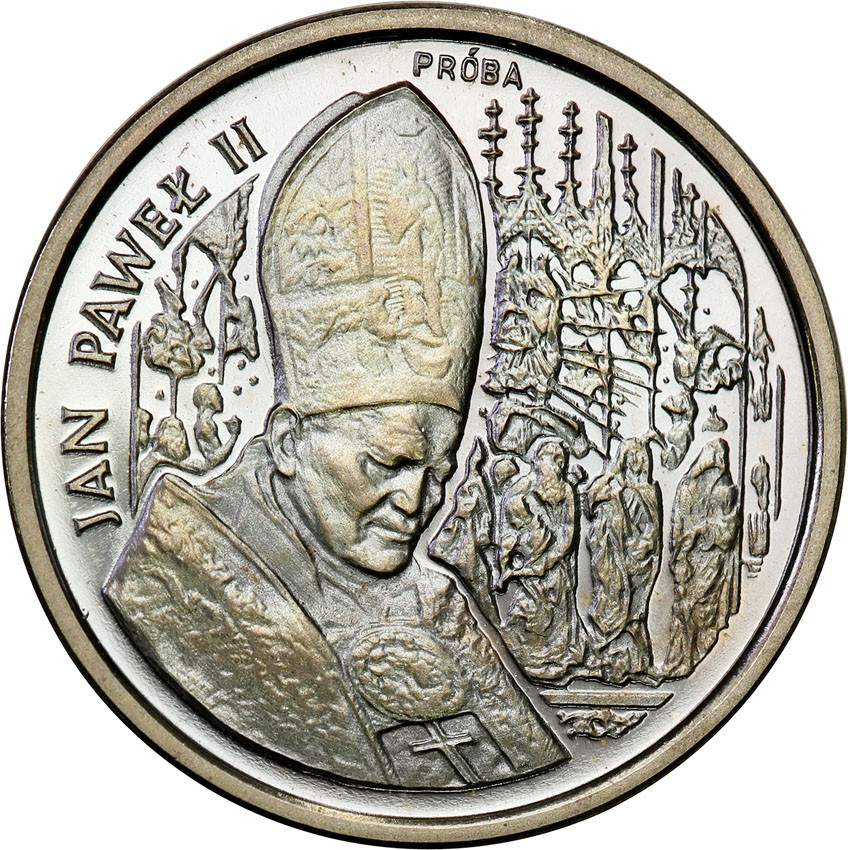 III RP. PRÓBA Nikiel 50 000 złotych 1991 Jan Paweł II Ołtarz